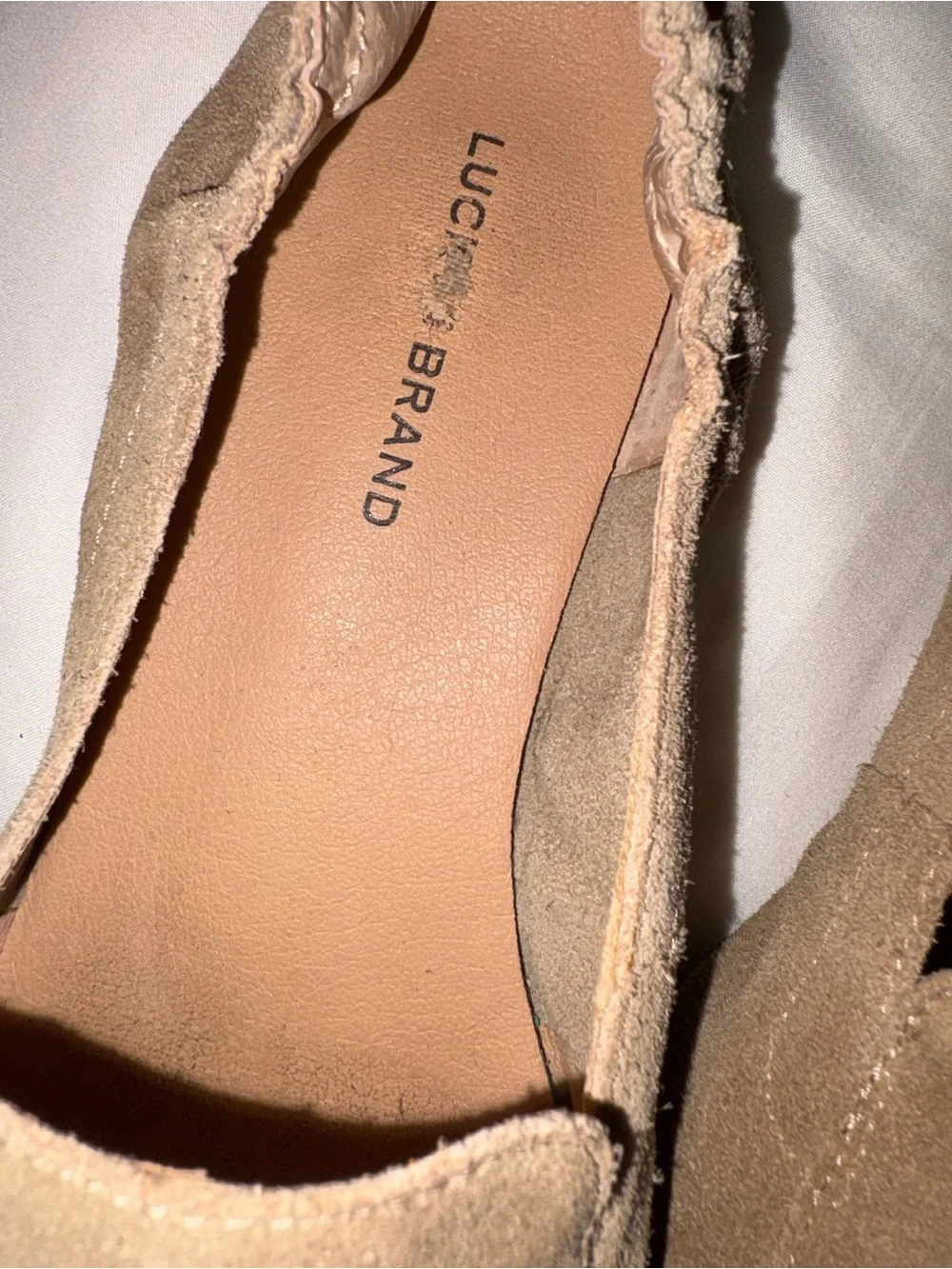 Lucky Brand Women’s Suede Tan Loafers Size 8